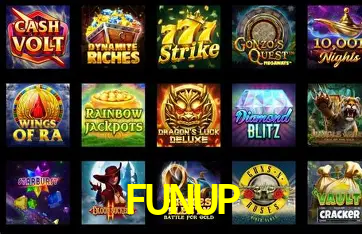 Catálogo de jogos FUNUP com fornecedores Pragmatic Play, Evolution, NetEnt
